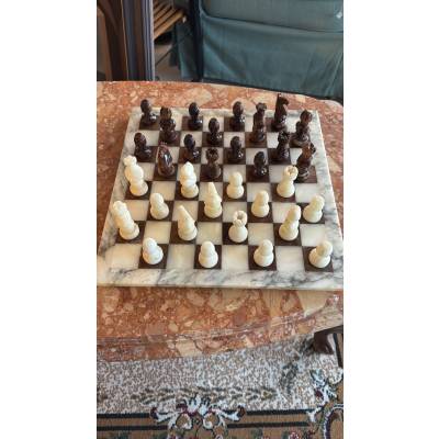 Jeu d’échecs en onyx