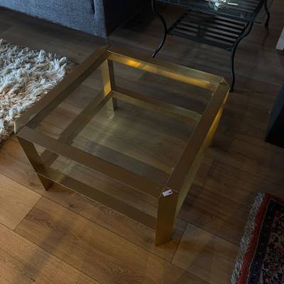 Table basse dorée et verre – Image 2