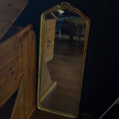 Miroir ancien doré à la feuille – Image 5