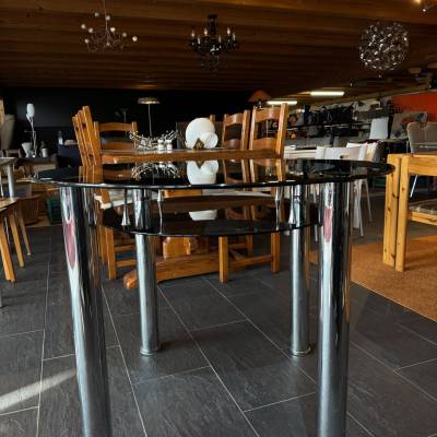 Table ronde en verre double plateau – Image 3