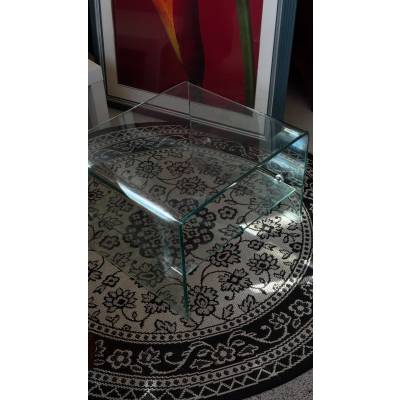 Petite table verre trempée design double plateau – Image 4