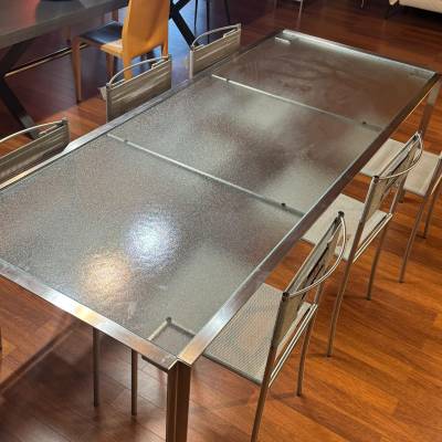 Ensemble en aluminium brossé avec chaises Alias 200 Gemini – Image 8