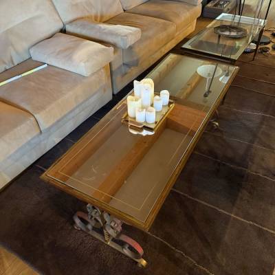 Table basse verre et fer forgé – Image 2
