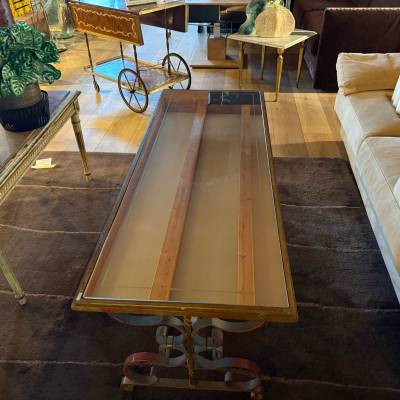 Table basse verre et fer forgé – Image 4