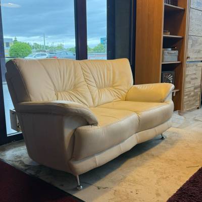 Canapé cuir design blanc – Image 2