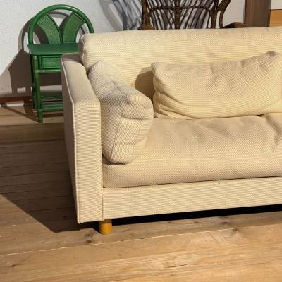Canapé 2 places scandinave design beige – Image 3