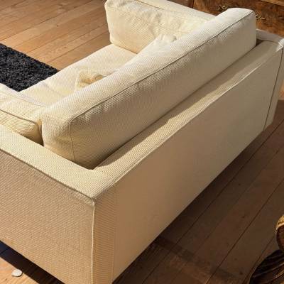 Canapé 2 places scandinave design beige – Image 4