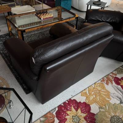 Fauteuil cuir club noir – Image 3