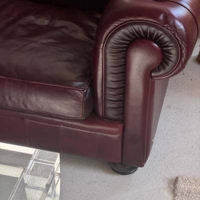 Canapé 3 places Chesterfield cuir – Image 4