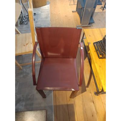 Chaise en cuir vintage – Image 2