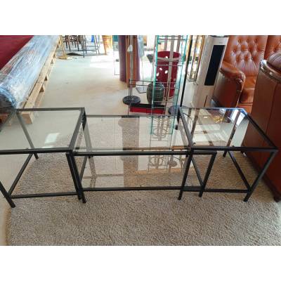 Table basse noir en verre dépliable – Image 2
