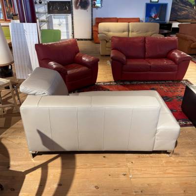 Sofa cuir gris – Image 3