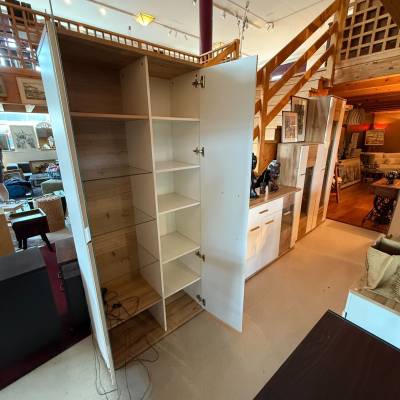 Armoire bois et blanc vitrée – Image 3