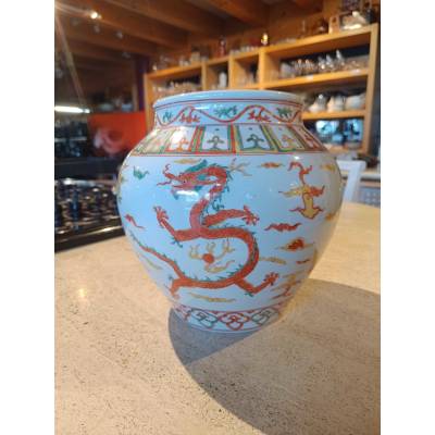 Vase dragon chinois – Image 3