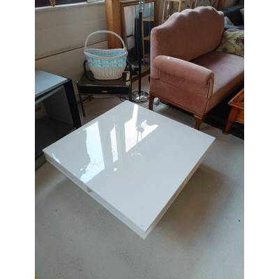 Table basse blanc laqué – Image 2