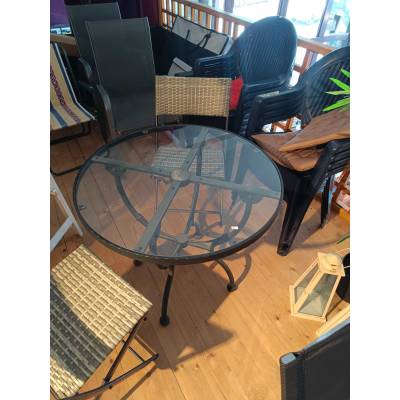 Table en verre et en fer – Image 2
