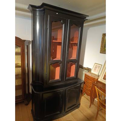 Vitrine noir élégante, meuble de rangement – Image 2