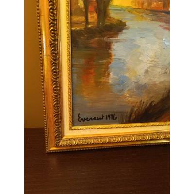 Peinture signée de 1976 – Image 2
