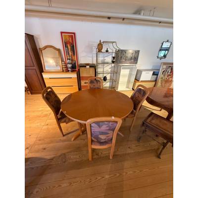 Table à manger ronde en bois massif – Image 2