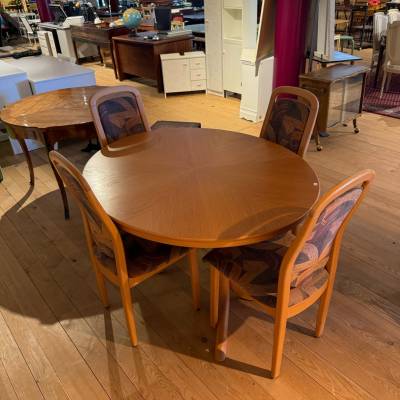 Table à manger ronde en bois massif – Image 5