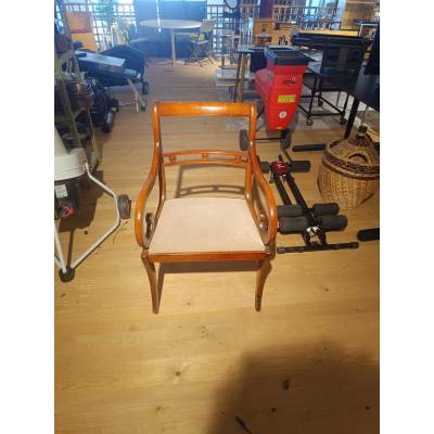 Fauteuil de salle manger en bois vintage – Image 2