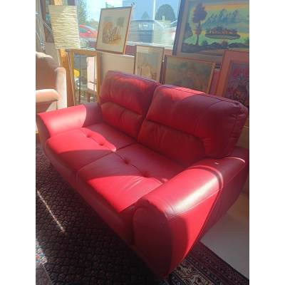 Canapé en cuir rouge – Image 2