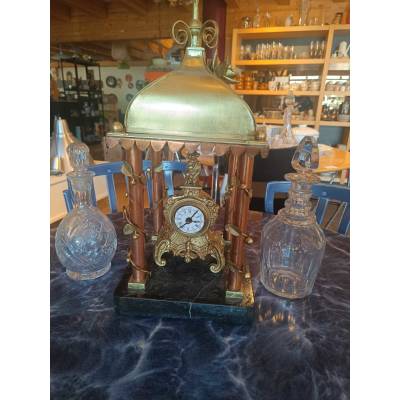 Horloge ancienne marbre et cuivre – Image 2