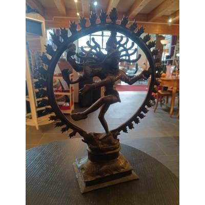 Statue Hindoue Indienne Antique En Bronze – Image 2